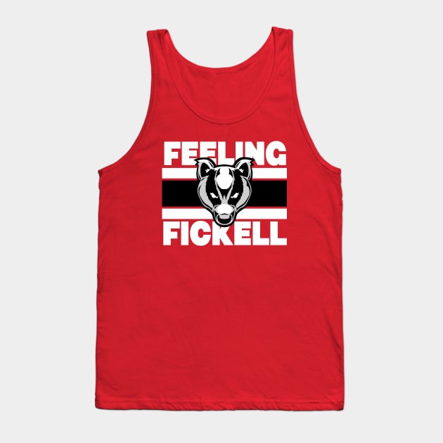 Feeling Fickell // Retro Badger Cartoon // Football in Wisconsin Tank Top by SLAG_Creative